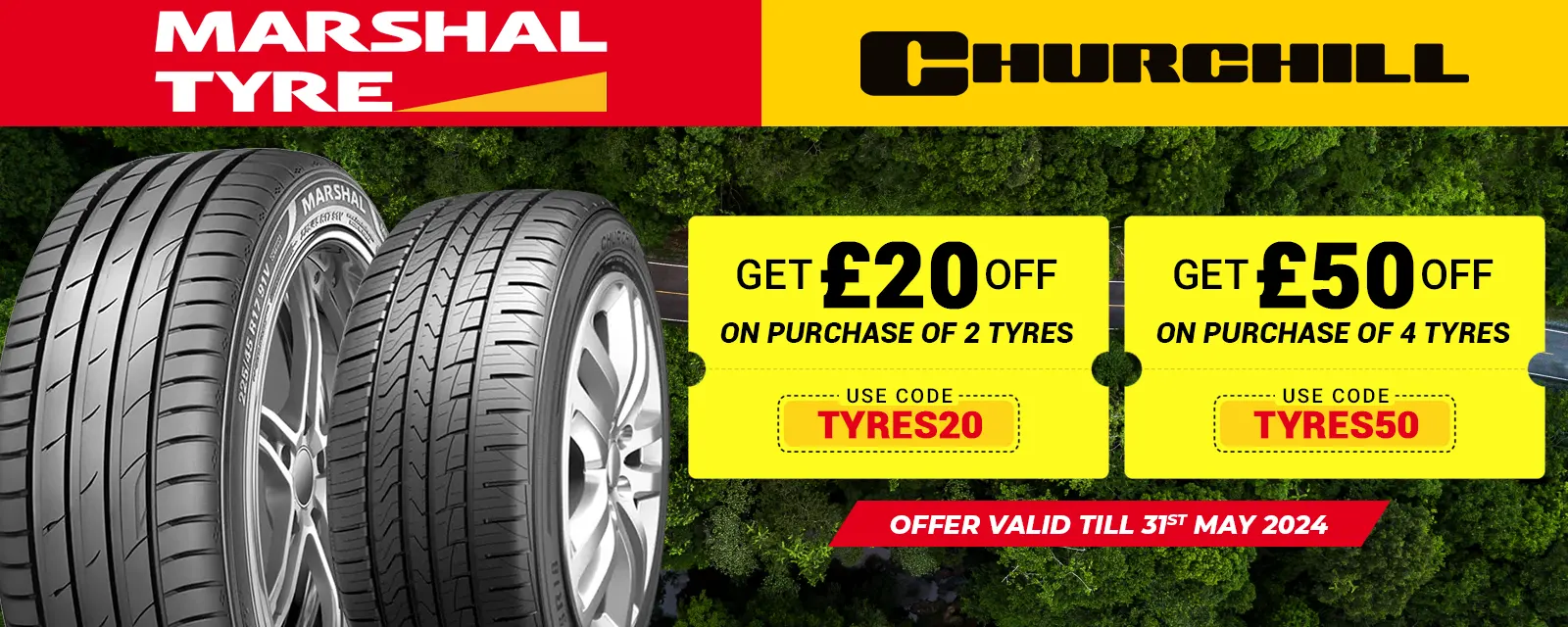 marshal churchill tyres offer